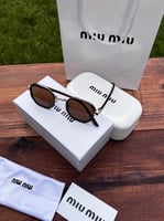 نظارة miu miu إطار بني - عدسة بني