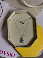 سلسال swarovski دبدوب ازرق