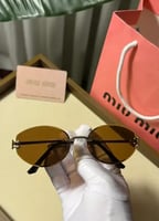 أطار ذهبي عدسه بني