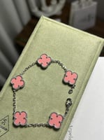 إسوارة Van cleef فضي - وردي