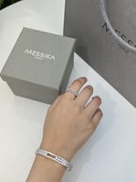 اسوارة مع خاتم MESSIKA معدن فضي