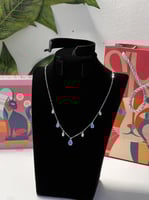 سلسال الدمعه ازرق فضة عيار 925