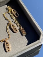 سلسال MESSIKA معدن ذهبي بكريستالات