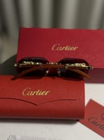 نظارة Cartier- اطار اسود- عدسه اسود مدرج