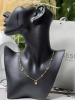 سلسال MESSIKA معدن ذهبي بكريستالات