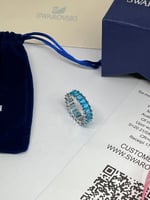 خاتم سوارفيسكي _ فص ازرق .