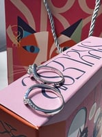 خاتم ثنائي فضة عيار 925