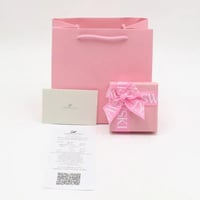 سلسال سوارفيسكي فضي كريستالة وردي