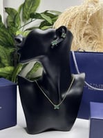 سلسال شوميه مع حلق ذهبي - اخضر