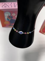 اسوارة العين ملون فضة عيار 925