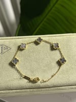 إسوارة Van cleef حجم صغير - ذهبي -فيروزي