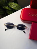 نظارة Cartier - إطار ذهبي- عدسه اسود