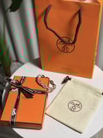 إسوارة HERMES وجهين لون فضي