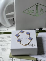 إسوارة Van cleef ذهبي -فيروزي مميز