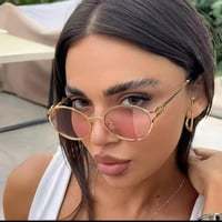 نظارة MIU MIU -أطار ذهبي - عدسه وردي