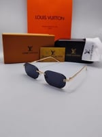 نظارة لويس فيتون اطار ذهبي -عدسة اسود