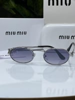 نظارة - MIU MIU اطار فضي - عدسه مدرج