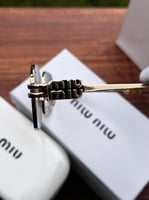 نظارة miu miu إطار ذهبي - عدسة بني