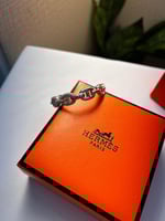 إسوارة HERMES وجهين لون فضي