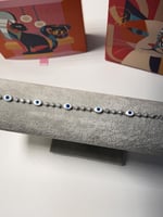 اسوارة العيون ابيض-ازرق فضة عيار 925