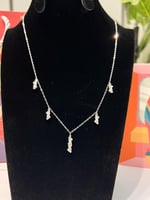 سلسال الكرستالات فضة عيار 925