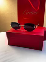 نظارة Cartier - إطار ذهبي- عدسه اسود