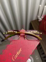 نظارة Cartier- اطار اسود- عدسه اسود مدرج