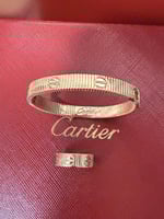 أسوارة + خاتم cartier مقاس 15 سم