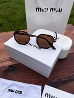 نظارة miu miu إطار بني - عدسة بني