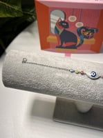 اسوارة العيون ملون فضة عيار 925