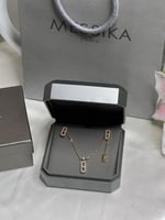 سلسال MESSIKA معدن ذهبي بكريستالات