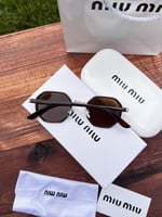 نظارة miu miu إطار بني - عدسة بني