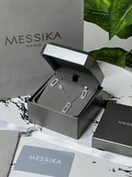 سلسال MESSIKA معدن فضي بكريستالات