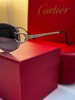 نظارة Cartier - إطار ذهبي- عدسه اسود