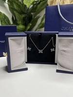 سلسال شوميه مع حلق ذهبي - رمادي