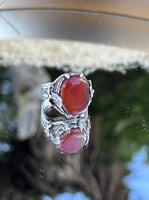 خاتم عقيق يماني فضه احجار كريمه