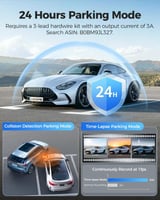 داش كام للمرآة AZDOME PG17 4K أمامية وخلفية