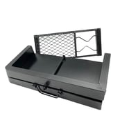 منقل قابل للصفط مع شبك وشاخوف مع شنطة للحفظ