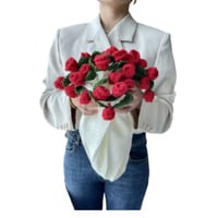 بوكيه زهور الورد اليدوية كروشيه