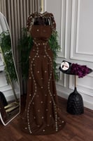 فستان باربي تطريز يدوي كامل