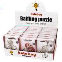 لغز فك و تركيب عقد الحديد (صندوق 24 حبة) مختلفة