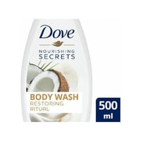 دوف سائل استحمام حليب جوز الهند واللوز 500مل