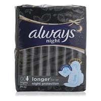 أولويز فوط نسائية ليلية كبير 24 فوطة