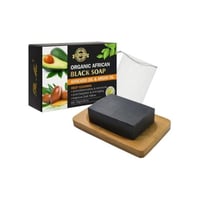 الصابون الأسود الأفريقي العضوي بزيت الأفوكادو العض...