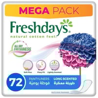 فوط صحية فريش دايز معطرة طويلة 72 فوطة