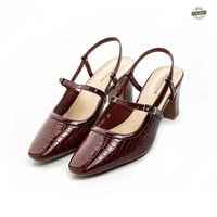 صندل نواعم نسائي كعب متوسط صناعة ايطالي من بوينت و...