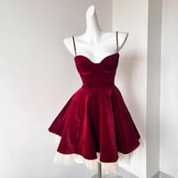 فستان مخمل قصير0385