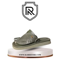 حذاء شرقي - جلد طبيعي ثعبان زيتي