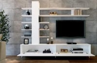 طاولة تلفاز لون ابيض (صناعة تركية) Aleyna