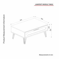 بكج طاولة تلفزيون وطاولة قهوة وركن للقهوة Lampert